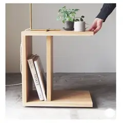 GENERICO - Mesa Lateral Multiposiciones Regina Marrón claro R&R MUEBLES