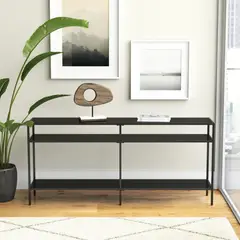 GENERICO - Mesa Consola Moderna Leva Negro R&R MUEBLES