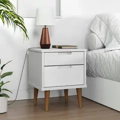 GENERICO - Velador Moderno Blanco Cloud 3 Cajones R&R MUEBLES