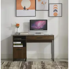 GENERICO - Escritorio Moderno Prado 1 Puerta 1 Cajón Marrón R&R MUEBLES