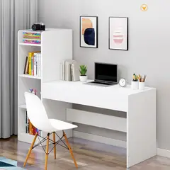 GENERICO - Escritorio con Estantes Moderno Gema 1 Cajón R&R MUEBLES