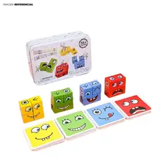 GENERICO - Mini Juego de Emociones con Bloques de Madera