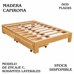 GENERICO - TARIMA 2 PLZ MADERA CAPIRONA ,MODELO CPI DE ENCAJE ,CON C RODANT LAT