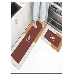 GENERICO - Set de 2 Alfombra Antideslizante Piso de Cocina