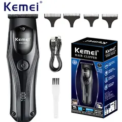 KEMEI - Maquina Corta Pelo trimmer Profesional Km-593 Recargable