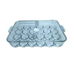 GENERICO - HUEVERA ORGANIZADOR PORTA HUEVOS CONTENEDOR BANDEJA ACRÍLICO