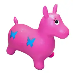 GENERICO - Inflable Saltarín Juguete Burro Para Niños Musical Rosado