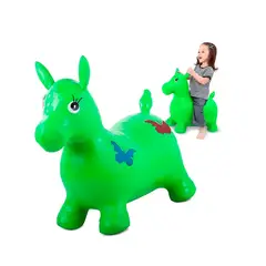 GENERICO - Inflable Saltarín Juguete Burro Para Niños Musical Verde