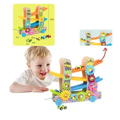 GENERICO - Pista De Carreras De 3 Niveles Con Engranaje