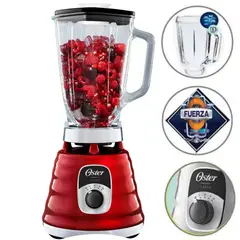 OSTER - Licuadora 3 velocidades 1.25lt BLST4126R-053 ROJO