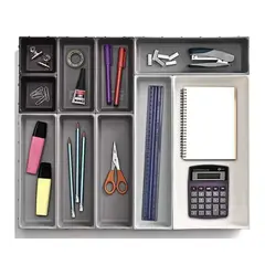 GENERICO - Organizador de Cajones Practico de 10 Piezas en Color Beige