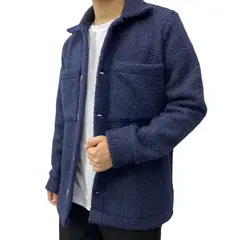 ABORIGEN - Casaca Teddy Azul de Hombre -