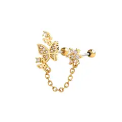 CLEO JOYAS & ACCESORIOS - Piercing Doble Daba Mariposa
