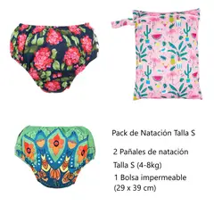 GENERICO - Pack Pañales de Natación S (4-8 kg)-Girl 2