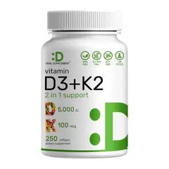 GENERICO - DEAL SUPPLEMENT Vitamina D3 + K2 5000ui 250 caps