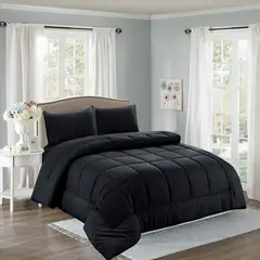 CASATEX - EDREDÓN NEGRO 100% ALGODÓN 2 PLZ