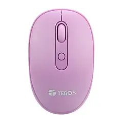 TEROS - MouseINALAMBRICO TE5075P, Color Purpura, 1600 DPI