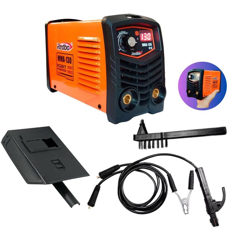 Soldadora portátil Maquina de soldar 130A 220V + careta