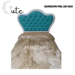 CUTE - EDREDÓN PIEL DE OSO CON SHERPA 2 PLAZAS