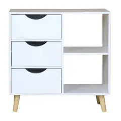 R&R MUEBLES - Aparador Moderno Kenma Blanco RR MUEBLES