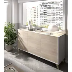 R&R MUEBLES - Aparador Minimalista Mae Duna con Blanco