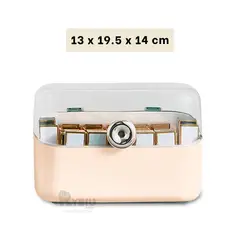 RYBIU IMPORT - Cofre muy Resistente en Beige Y+Regalo Ligas para Peinar