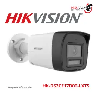 HIKVISION - Cámara tipo bala de 2 MP con sirena y audio bidireccional HK-DS2CE17D0T-LXTS