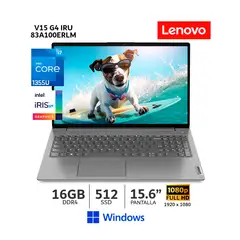 LENOVO - Laptop V15 G4 IRU Core i7-1355U 16Gb Ram 512Gb SSD 156” FHD TN Wind 11-83A100ERLM