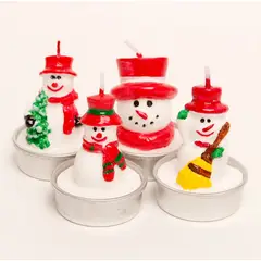 GENERICO - Set de 6 - Velas Navideñas luces para navidad de Parafina