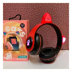 RYBIU IMPORT - Audifonos Tipo Gato en Color Rojo Y+Regalo Agendita
