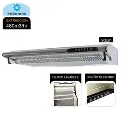 INDURAMA - Campana Extractora 3Velocidades CEI-902CRP 90cm