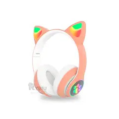 RYBIU IMPORT - Auriculares Felino y con Luces en Rosado Y+Regalo Stickers