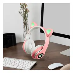 RYBIU IMPORT - Auriculares Comodos Tipo Gato en Rosado Y+Gift MiniAgenda