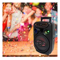 RYBIU IMPORT - Parlante Funcional y Compacto Color Negro Y+Regalo Stickers