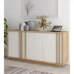 R&R MUEBLES - Aparador Moderno Ankara Blanco con Duna