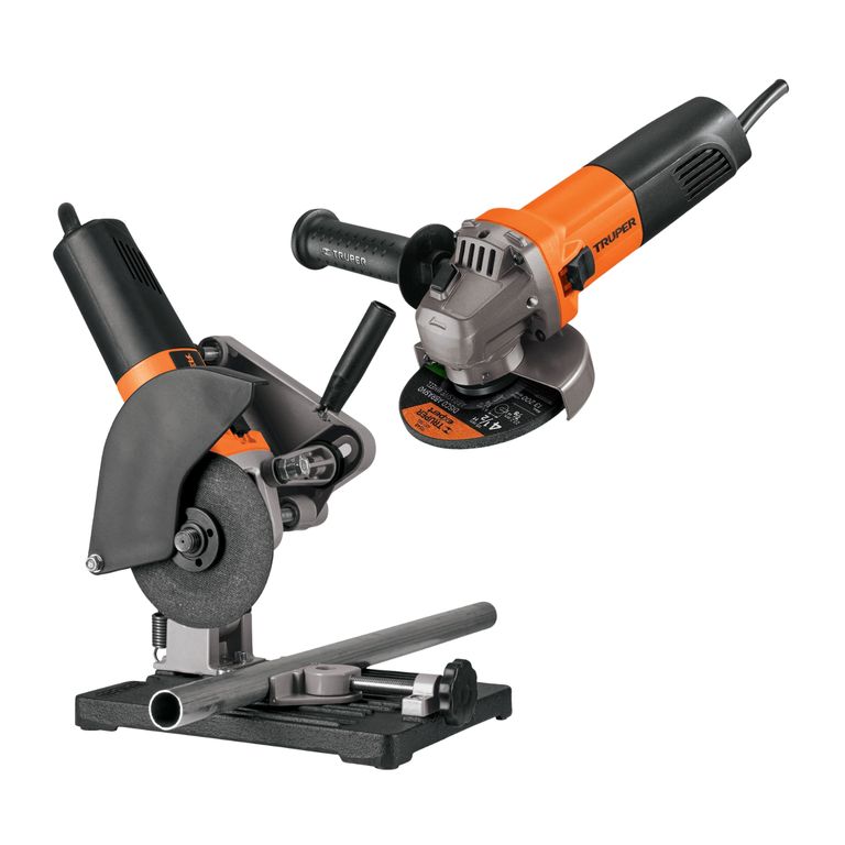 Amoladora 4½ 800w + soporte para amoladora