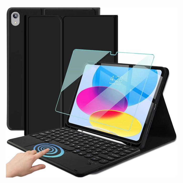 Funda Teclado Para iPad 10ma Generación 10.9 Bluetooth Trackpad - Black
