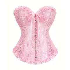 GENERICO - Corset Princesa Corse Encaje Mujer Victoriano Disfraz Halloween