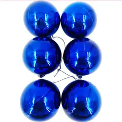 GENERICO - ESFERAS BRILLO AZUL - 12 UNIDADES