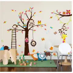 LITTLE BRU ACCESORIOS EXCLUSIVOS - Sticker vinil decorativo cuarto de bebé o infantil Árbol y escalera