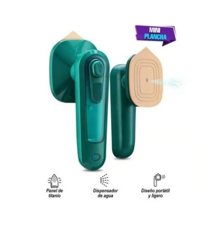Mini Plancha a Vapor Vertical Verde