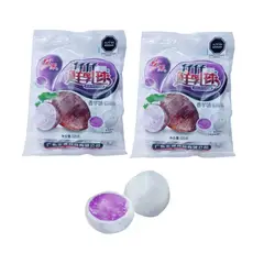 GENERICO - Pack 2u Bolsa 320gr Caramelos Cremoso De Leche Relleno Taro