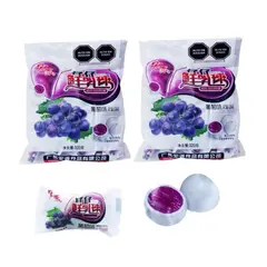 GENERICO - Pack 2u Bolsa 320gr Caramelos Cremoso De Leche Relleno Uva