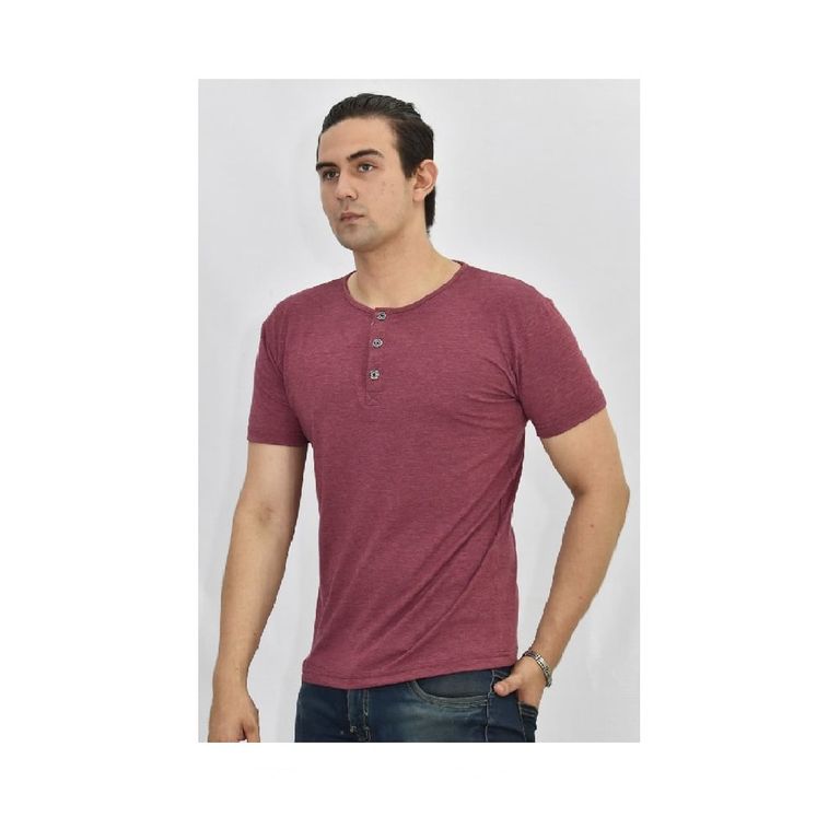 Polo Cuello Neru Guinda para Hombre