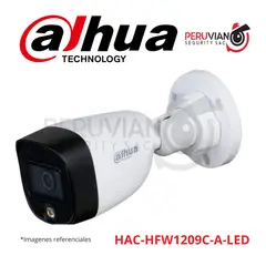 DAHUA - Cámara de seguridad HDCVI 2MP Full HD. Micrófono FullColor HAC-HFW1209C-A-LED