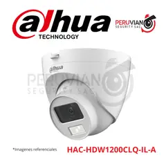 DAHUA - Cámara Domo de foco fijo HDCVI con luz dual de 2MP HAC-HDW1200CLQ-IL-A