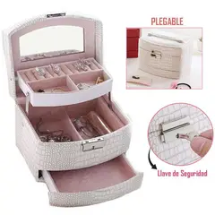 SM - Organizador De Joyas 3 Niveles Pequeño Con llave