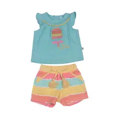 PILLIN - Conjunto Jersey Elastano Bebé Niña PVW667
