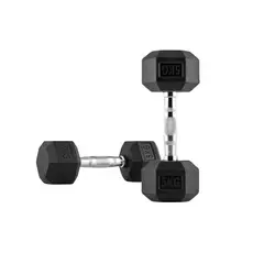 GENERICO - MANCUERNAS HEXAGONAL DE CAUCHO 5 KG (PAR)