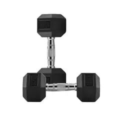 GENERICO - MANCUERNAS HEXAGONAL DE CAUCHO 10 KG (PAR)